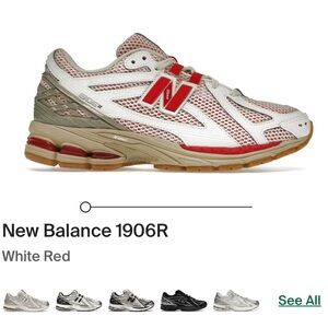 Mens New Balance White Red New Balance 1906R